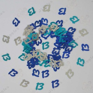 Table Confetti 13th Birthday Blue/Silver