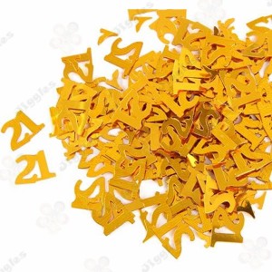 Table Confetti 21st Birthday Gold