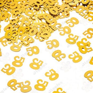 Table Confetti 50th Birthday  Gold