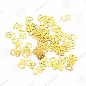 Table Confetti 80th Birthday Gold