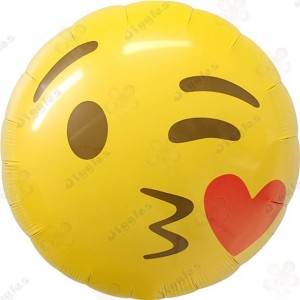 Kissy Face Emoji Foil Balloon