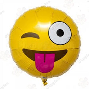 Winking Face Emoji Foil Balloon