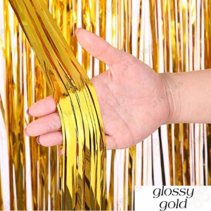 Glossy Gold Foil Fringe Curtain 