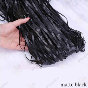 Matte Black Foil Fringe Curtain 