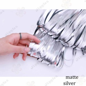 Matte Silver Foil Fringe Curtain 