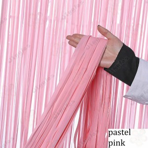Pastel Pink Fringe Curtain 