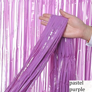 Pastel Purple Fringe Curtain 
