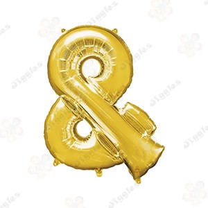 Foil Symbol Balloon & (Ampersand) Gold