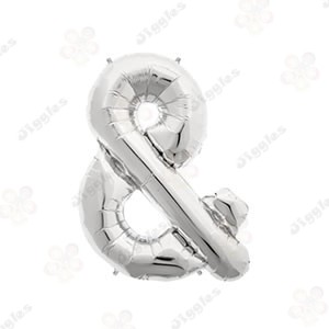 Foil Symbol Balloon & (Ampersand) Silver