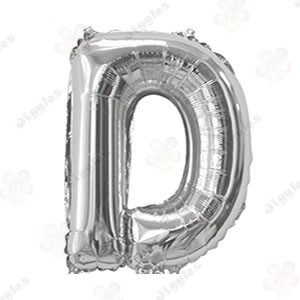 Foil Letter Balloon D Silver