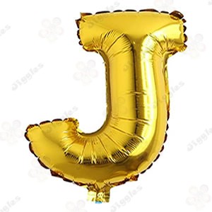 Foil Letter Balloon J Gold 