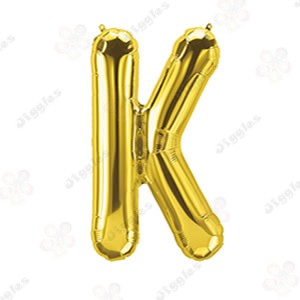 Foil Letter Balloon K Gold 