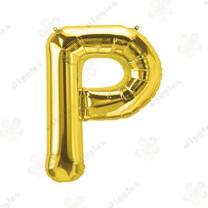 Foil Letter Balloon P Gold 