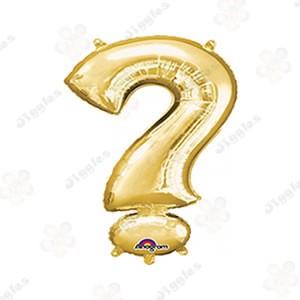 Foil Symbol Balloon ? (Question Mark) Gold