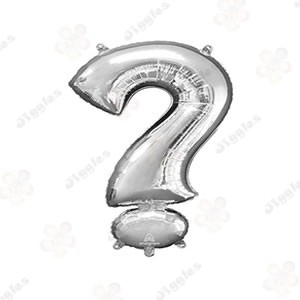 Foil Symbol Balloon ? (Question Mark) Silver