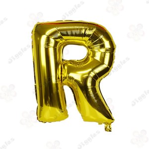 Foil Letter Balloon R Gold 