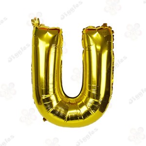 Foil Letter Balloon U Gold 