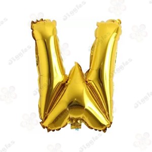 Foil Letter Balloon W Gold 