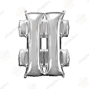 Foil Symbol Balloon # (Hashtag) Silver