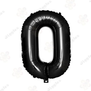 Foil Number Balloon 0 Black 32"