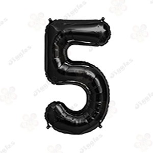 Foil Number Balloon 5 Black 32"