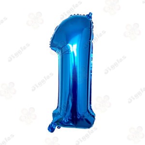 Foil Number Balloon 1 Blue 32"
