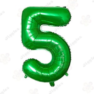 Foil Number Balloon 5 Green 32"
