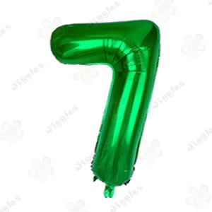 Foil Number Balloon 7 Green 32"