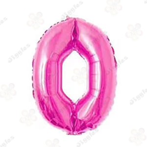 Foil Number Balloon 0 Pink 32"