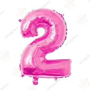 Foil Number Balloon 2 Pink 32"