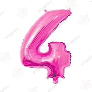 Foil Number Balloon 4 Pink 32"