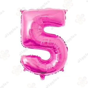 Foil Number Balloon 5 Pink 32"