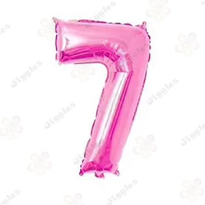 Foil Number Balloon 7 Pink 32"