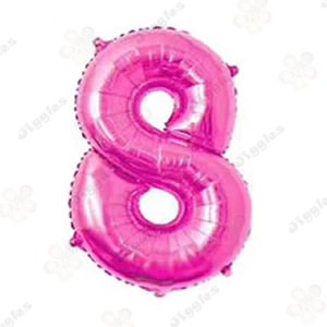 Foil Number Balloon 8 Pink 32"