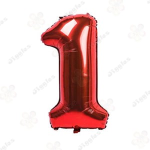 Foil Number Balloon 1 Red 32"