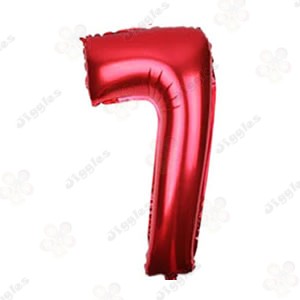 Foil Number Balloon 7 Red 32"