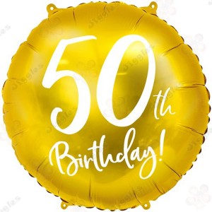 50th Birthday Gold Foil Balloon 