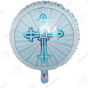 Christening/ Baptism Foil Balloon Blue