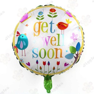 Get Well Soon Foil Balloon Birds