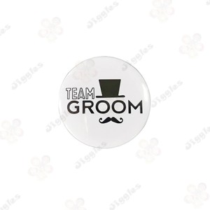 Team Groom Badge White