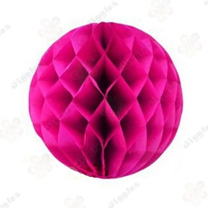 Hot Pink Honeycomb Ball Decoration 15cm