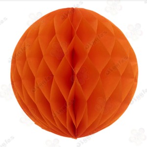 Orange Honeycomb Ball Decoration 20cm