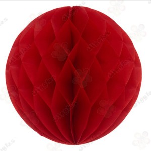Red Honeycomb Ball Decoration 20cm