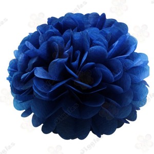 Dark Blue 10" Tissue Pom Poms