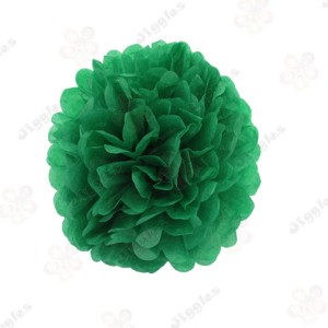 Dark Green 10" Tissue Pom Poms