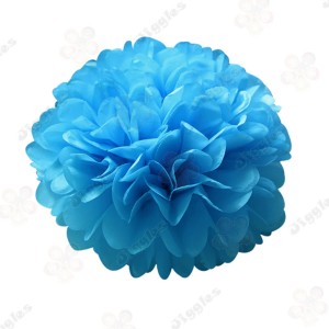 Turquoise Blue 10" Tissue Pom Poms