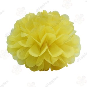 Yellow 10" Tissue Pom Poms