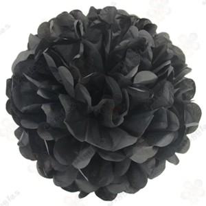 Black 15" Tissue Pom Poms