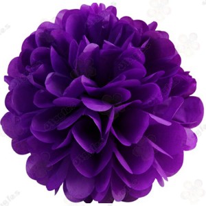 Purple 15" Tissue Pom Poms