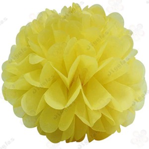 Yellow 15" Tissue Pom Poms